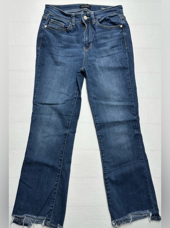 Judy Blue Denim - Judy Blue Women’s Size 5/27 Cropped Bootcut Jeans Raw Hem Stretch Medium Wash